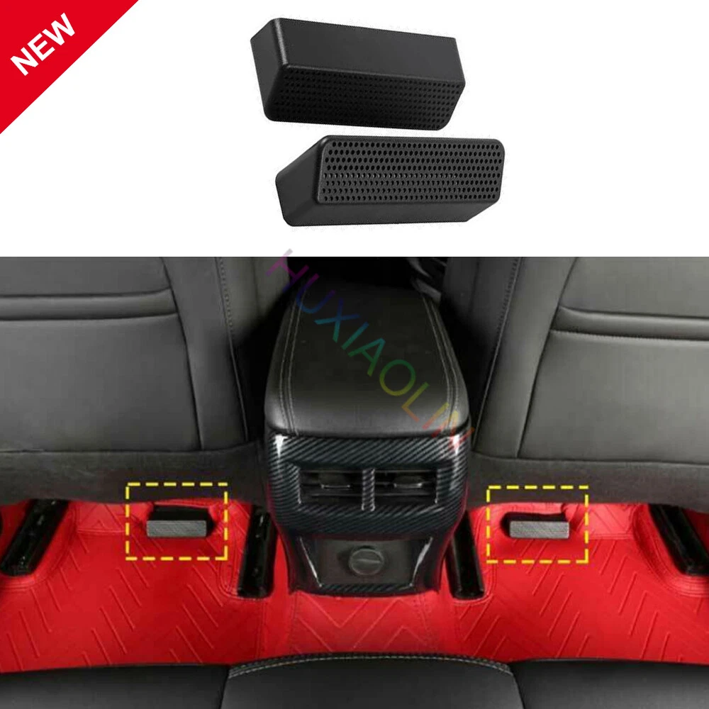For Cadillac CT4 2020-2022 Primer Black Seat L&R Air Outlet Dust Vent Trim 2PCS