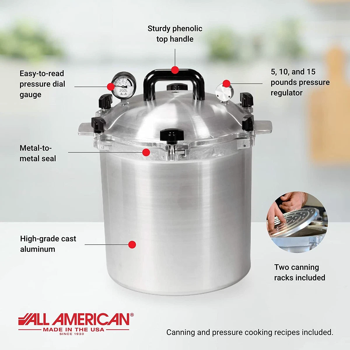 All American Pressure Canners are sturdy and will last for years!