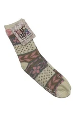 MUK LUKS Cozy-Lined Socks Pink Multi