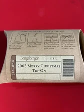 Longaberger 2003 Merry Christmas Basket Tie On - NIB - #27872