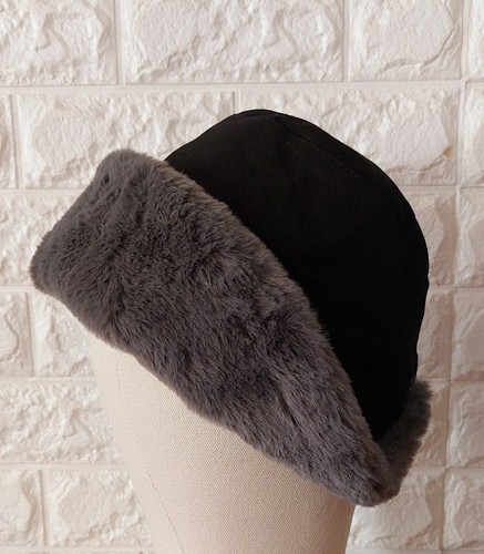 -Damen Hutmütze, Kunstpelz Umschlag, Innen Teddyfell, schwarz, gr.57-59, neu - Bild 5 von 7