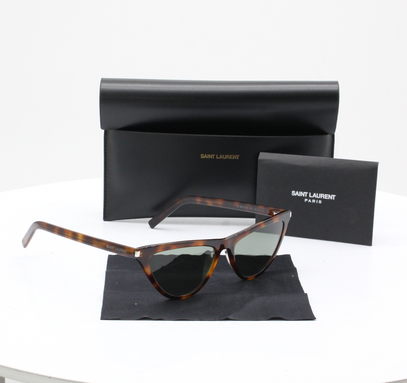 OCCHIALI DA SOLE SAINT LAURENT XL OCCHIO DI GATTO TARTARUGA SL 550 SLIM 002 PREZZO AL PUBBLICO £315 ANNUNCIO