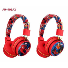 Spiderman Superman Wireless Bluetooth Headphones Over-Ear Kids Headsets Gift Box