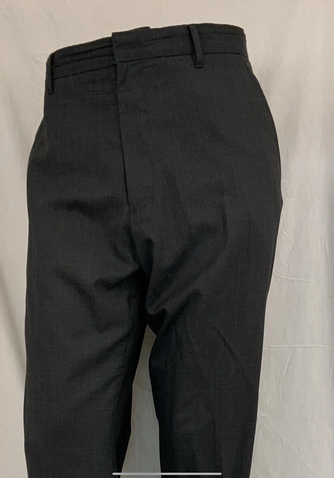 Pantalones Michael Kors Hombre 35x30 Gris Frente Plano 100% Lana Hong Kong YGI Y1-1056 Foto 3 de 4