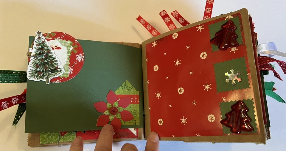 Bolsa de papel diario basura de Navidad álbum toneladas de etiquetas 32 páginas - Tonya #4818 Foto 3 de 4