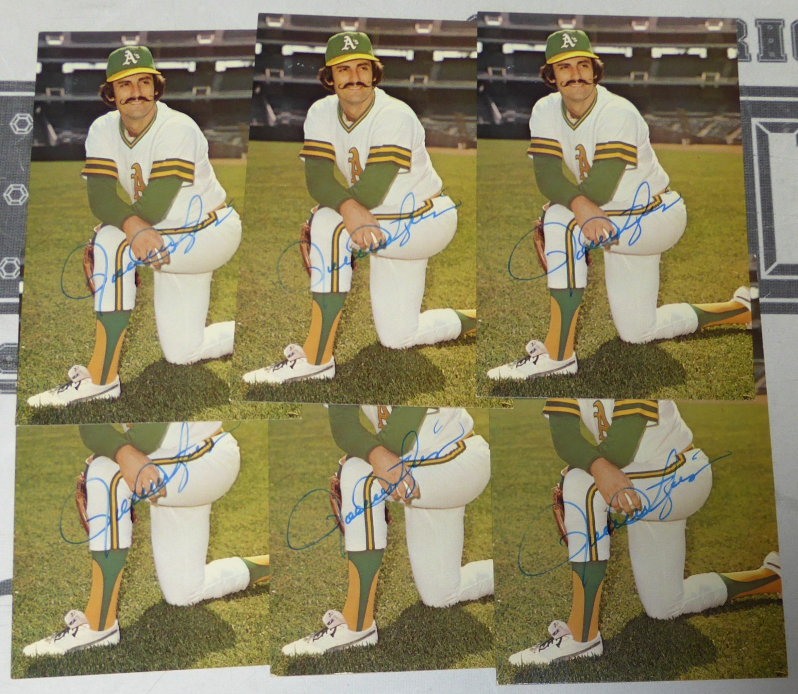 Rollie Fingers Signed Vintage 1970s A's Baseball Postcard PSA/DNA COA Autograph