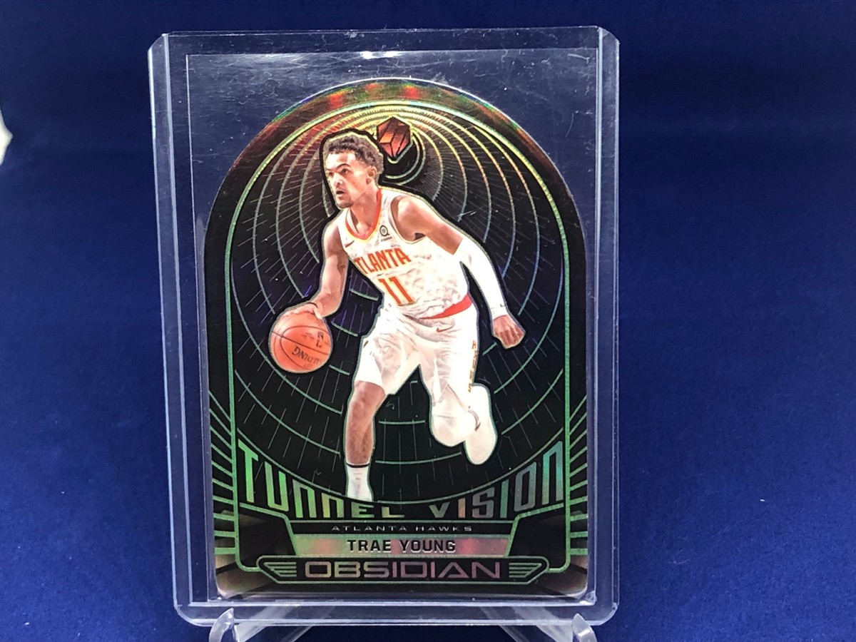 TRAE YOUNG 2019-20 PANINI OBSIDIAN GREEN TUNNEL VISION DIE