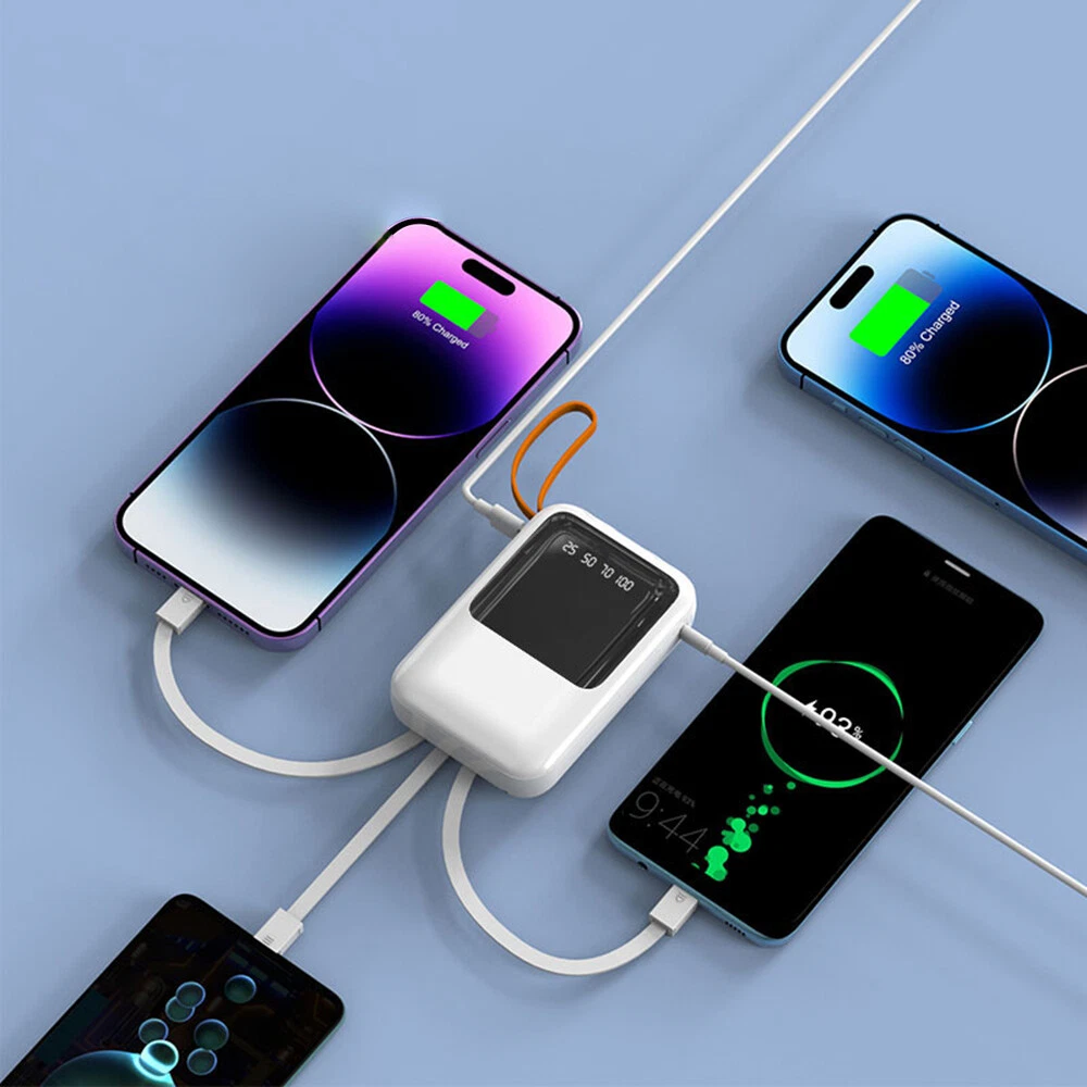 3*18650 DIY Power Bank Case with LED Display & Charging Cable  
