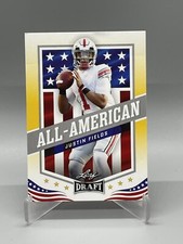 2021 Leaf Draft Justin Fields All American Yellow Parallel