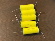 5 New 20 uF 250V Supertech MPT Film Audio Signal Crossover Capacitors (Qty)