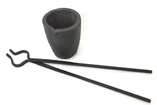 # 3 4kg Clay Graphite Crucible Cup For Furnace With Heavy Pouring Tongs