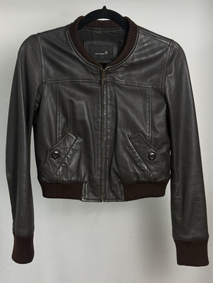 Vintage Isabel Marant Etoile Lambskin Leather Jacket with Wool knit ribbing