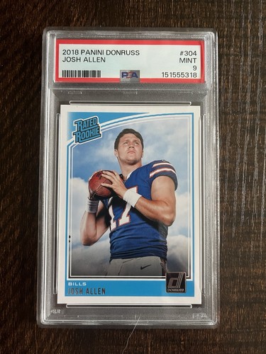 2018 Panini Donruss Rated Rookie Josh Allen PSA 9