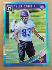 TYLER CONKLIN #130 2018 Donruss Optic AQUA PRIZM RC 208/299 VIKINGS/CHARGERS