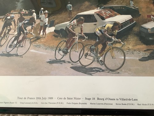 2 Vintage Pat Cleary Tour De France 1989 & 1992 Original Signed Cycling Prints - Bild 6 von 18