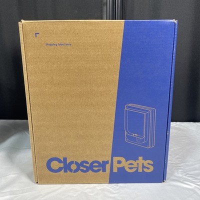 Closer Pets Lockable Cat Flap with Door Liner - White Model 234W