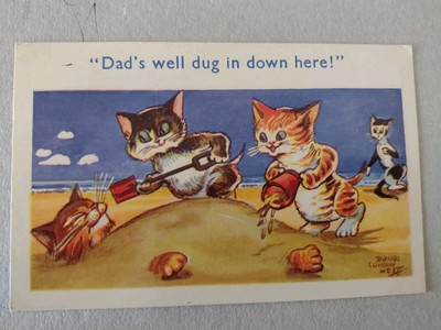 Comic Katze Postkarte, Doug Lovern West Coastal Cards 
