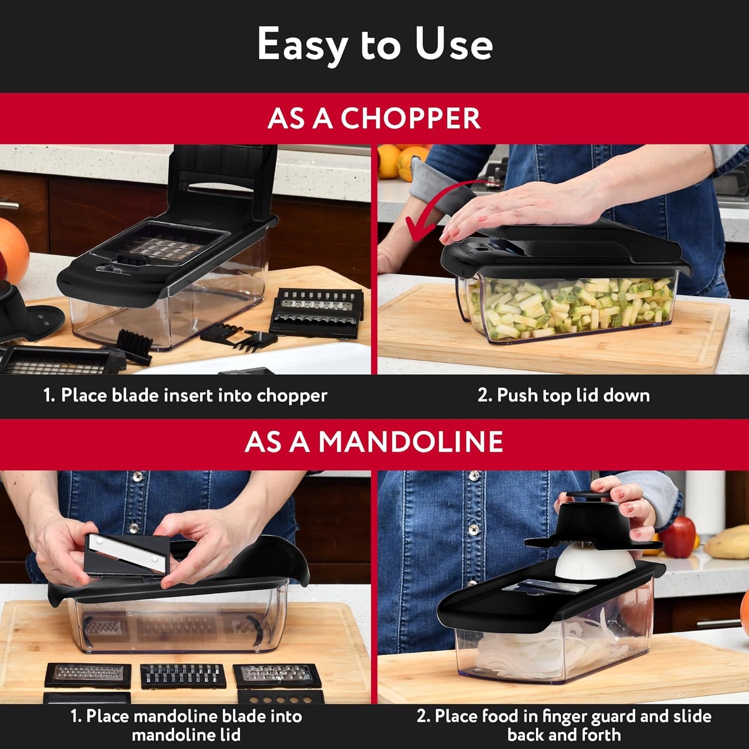 Fullstar The Original Pro Chopper - Vegetable Chopper and Spiralizer, Food Chopp