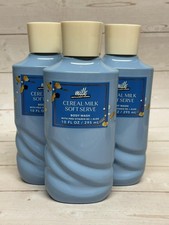 Bath  Body Works Milk Bar Cereal Milk Soft Serve Body Wash 10oz x3