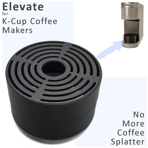 Accessorio Supporto Tazza Regolabile Antispruzzo per Caffettiere Keurig Nero/Grigio - Foto 1 di 12