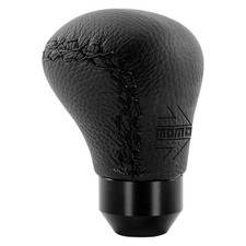 Momo For Anatomico Shift Knob - Black Leather Black Stitching