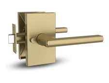 Mega Handles Glamor Privacy, Lever Lock Door Handle Keyless Lock, Satin Brass
