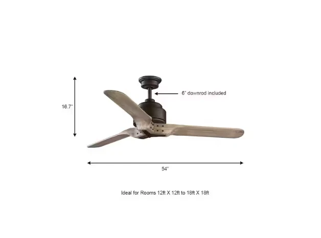 Home Decorators Collection Chasewood 54" Indoor/Outdoor Roasted Java Ceiling Fan - Image 4 of 4