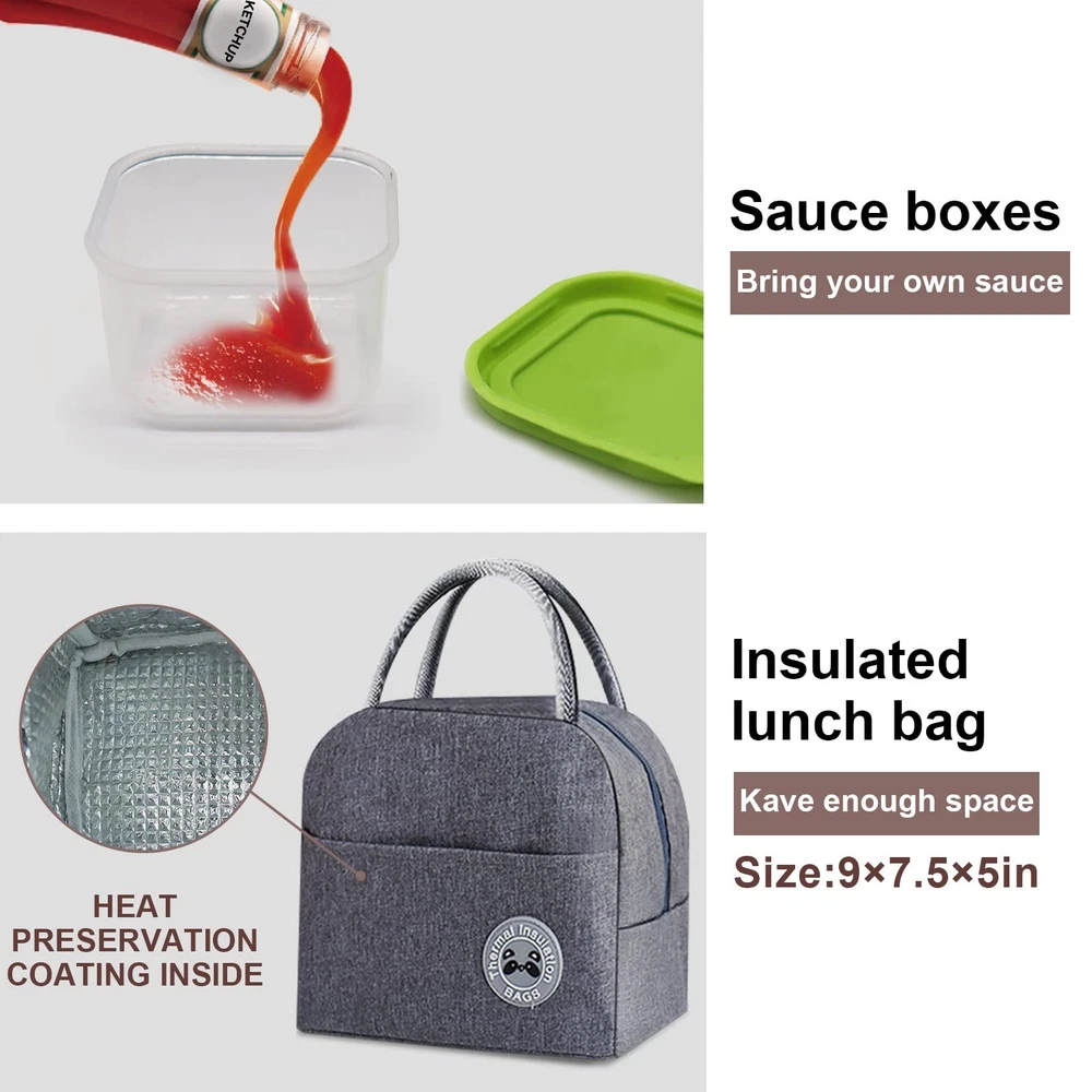 Japanese Bento Box Kit - 3-Layer Leakproof Lunch Container with Compartments
