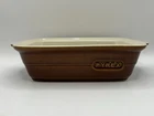 Vintage Pyrex Brown Tan Small Casserole Baking Dish 1.5 Qt Rectangle Ovenware
