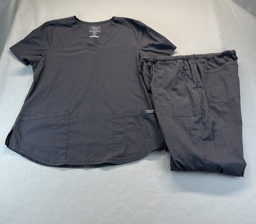 Cherokee Workwear Women's Pewter Scrub Set Size Medium