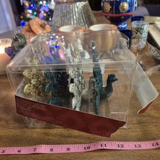 Set of 4 Holiday Living Peacock Christmas Tree Ornaments 6" x 5"