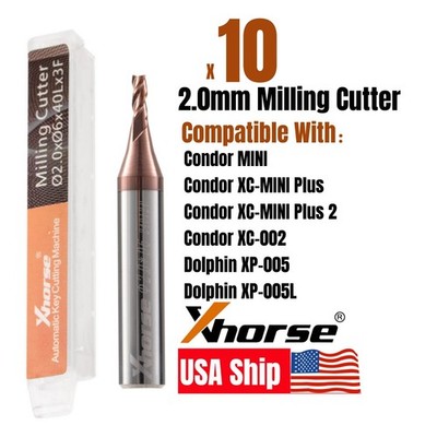 Xhorse 2.0MM Milling Cutter for CONDOR XC-MINI/XC-007/XC-002/Dolphin Machine USA