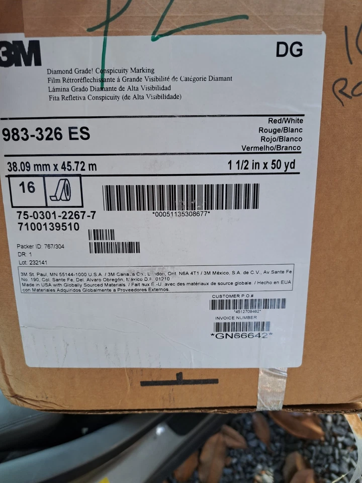 1 ROLL of 3M DOT-C2 Reflective Conspicuity Tape Trailer Red & White 1.5"x150’ - Image 2 of 4