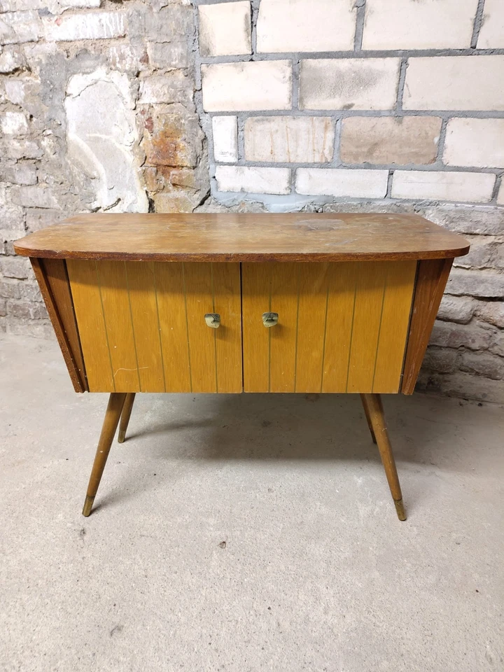 Mid-Century Modern Beistell- / Nachtschrank ca. 1950er/60er – gebraucht, 