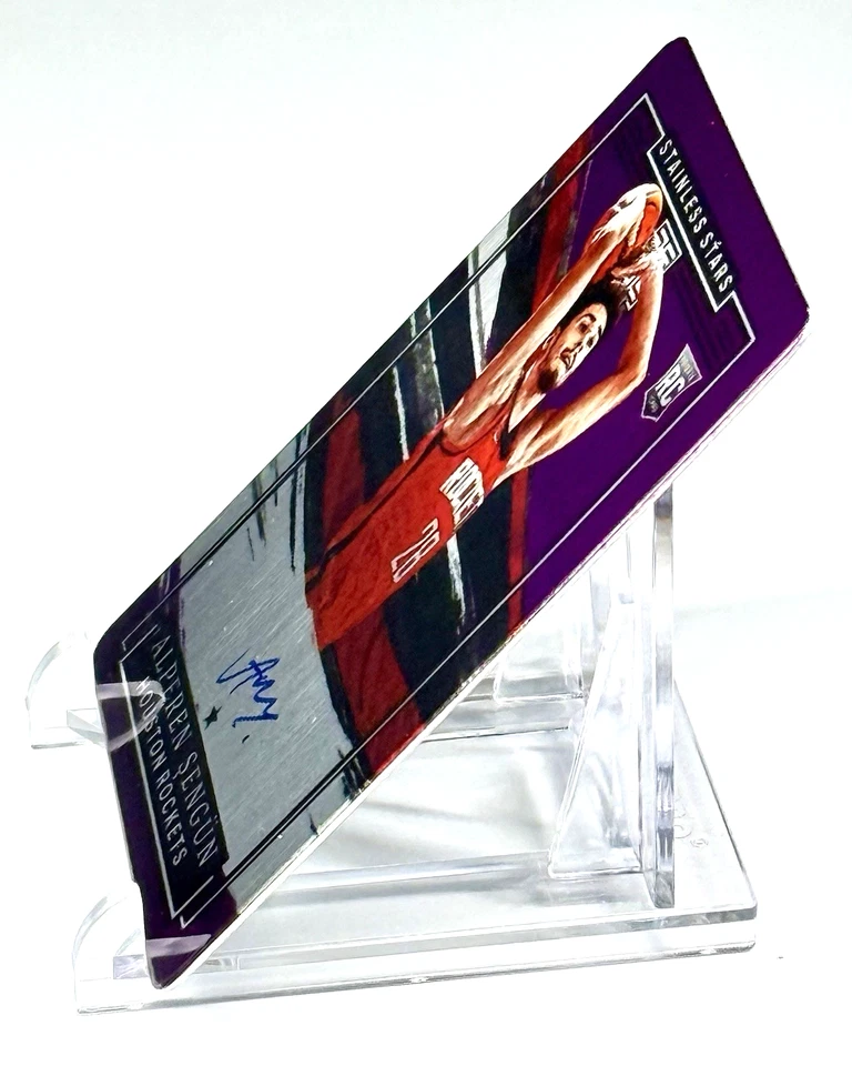 2021-22 Panini Impeccable Stainless Stars Autograph Purple Alperen Sengun RC /49 - Image 3 of 4