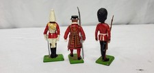 Lot of 3: Britains LTD Lead Toy Soldier Made England Red Jacket Spear Miniature