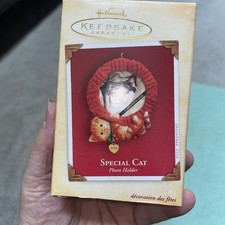 Hallmark Special Cat Photo Holder Christmas Ornament 2004 New Opened Box
