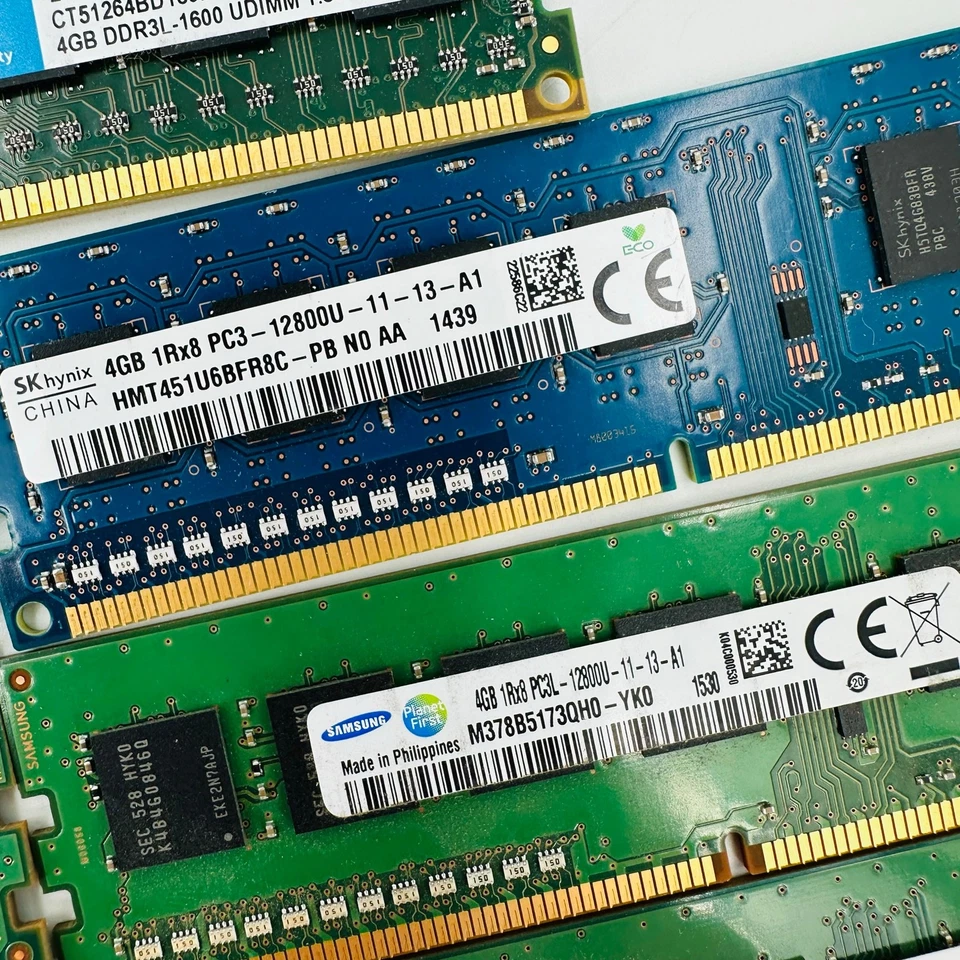 7 Mixed Lot Brands 4GB 1Rx8 pc3-12800u DDR3L 1600 UDIMM Desktop Memory Samsung - Image 3 of 4