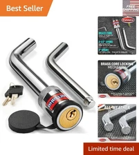 Heavy-Duty Trailer Hitch Lock - Secure Your Trailer with Brass Core & Dual Pins