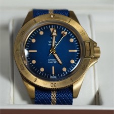 YEMA Superman Bronze Auto 40mm Blue Dial Nylon Strap 300m Limited Box Papers