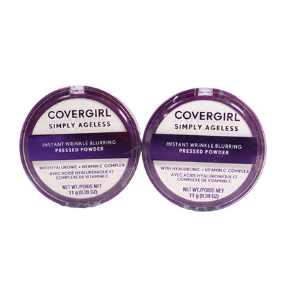 2 PACK COVERGIRL Simply Ageless Instant Wrinkle Blurring Pressed Powder, 100