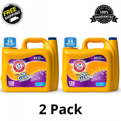 (2Pack) Arm & Hammer Fresh Burst HE Laundry Detergent 128 Loads 166.5 -fl oz