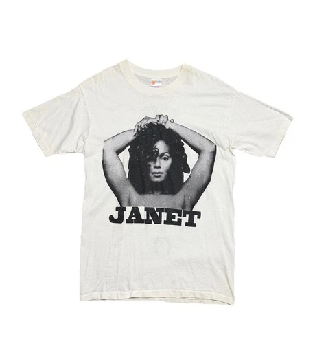 Janet Jackson Lot Tee World Tour Graphic Band T 1990s vintage concert t-shirt, vintage, size XL, single stitch, B+ condition
