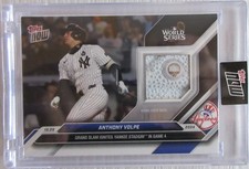 2024 Topps Now Anthony Volpe World Series MLB Logo GAME USED BASE RELIC SP 84/99