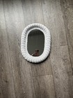 Vintage 16” By 12” White Wicker Mirror