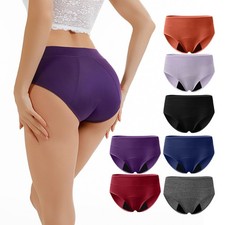 2 Pack Women Leak Proof Period Panties Absorbent Underwear Side Leak Protection