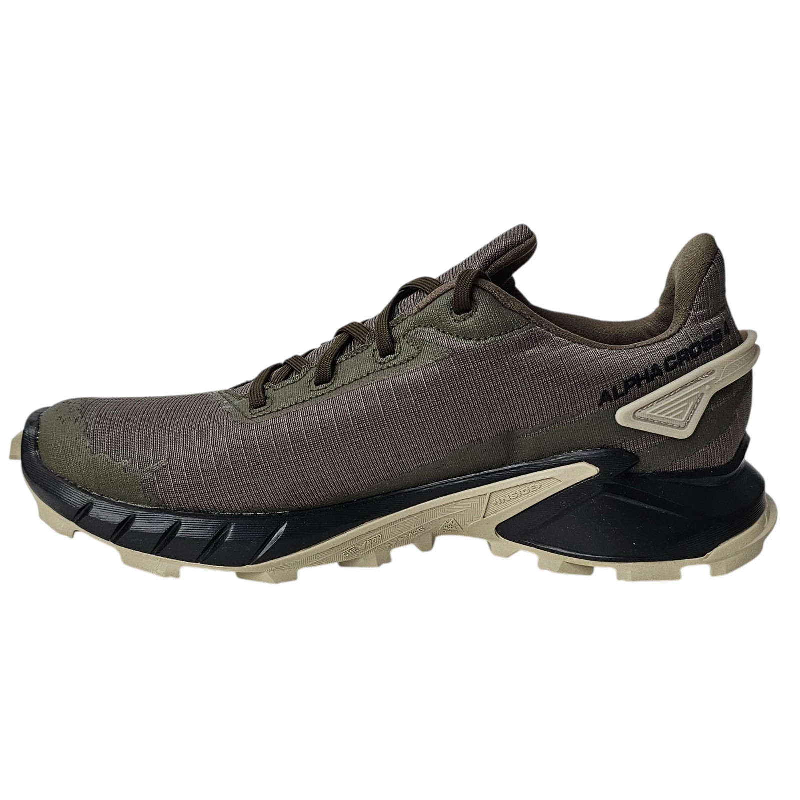 Scarpe Salomon Uomo 9.5 Alphacross 4 GTX Gore Tex Escursionismo Trail Oliva