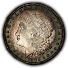 1899-O $1 Morgan Silver Dollar - Colorful PCI Holder Toning - BU - SKU-D7685