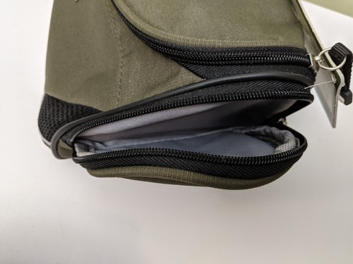 Eddie Bauer Green Travel Tote Cosmetic Bag W/ Side Pockets & Interior Hanger 12" - Picture 11 of 16