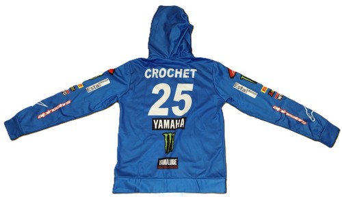 Yamaha Monster Energy Alpine Stars Motocross Hoodie Size S "Crochet 25" on back - Picture 4 of 18